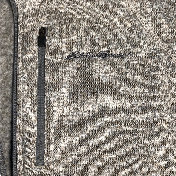 Eddie Bauer brown marbled fleece vest size L New! - Picture 6 of 6